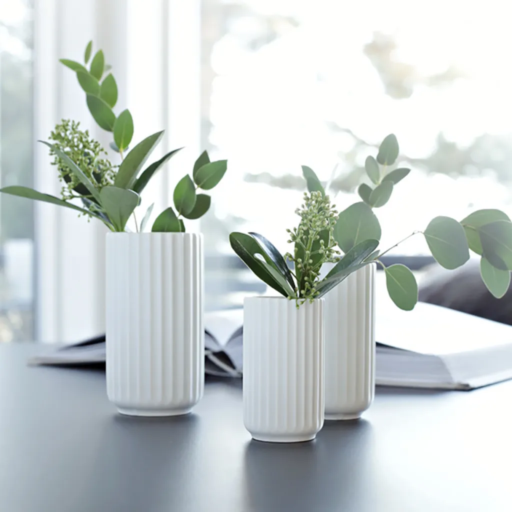 Lyngby Porcelæn Stue|Vaser > Vase H, Hvid