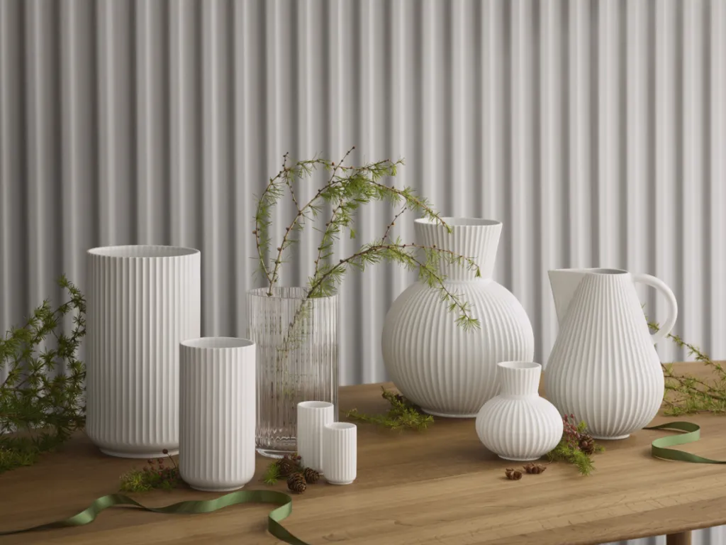 Lyngby Porcelæn Stue|Vaser > Vase H, Hvid