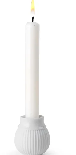 Lyngby Porcelæn Lysestager > Curve Kronelysestage H7 cm, Hvid