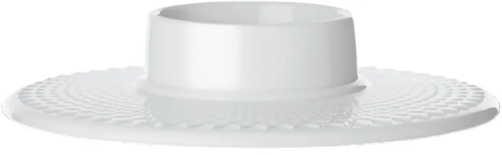 Lyngby Porcelæn Bloklysestager > Rhombe Bloklysestage H3 cm, Hvid