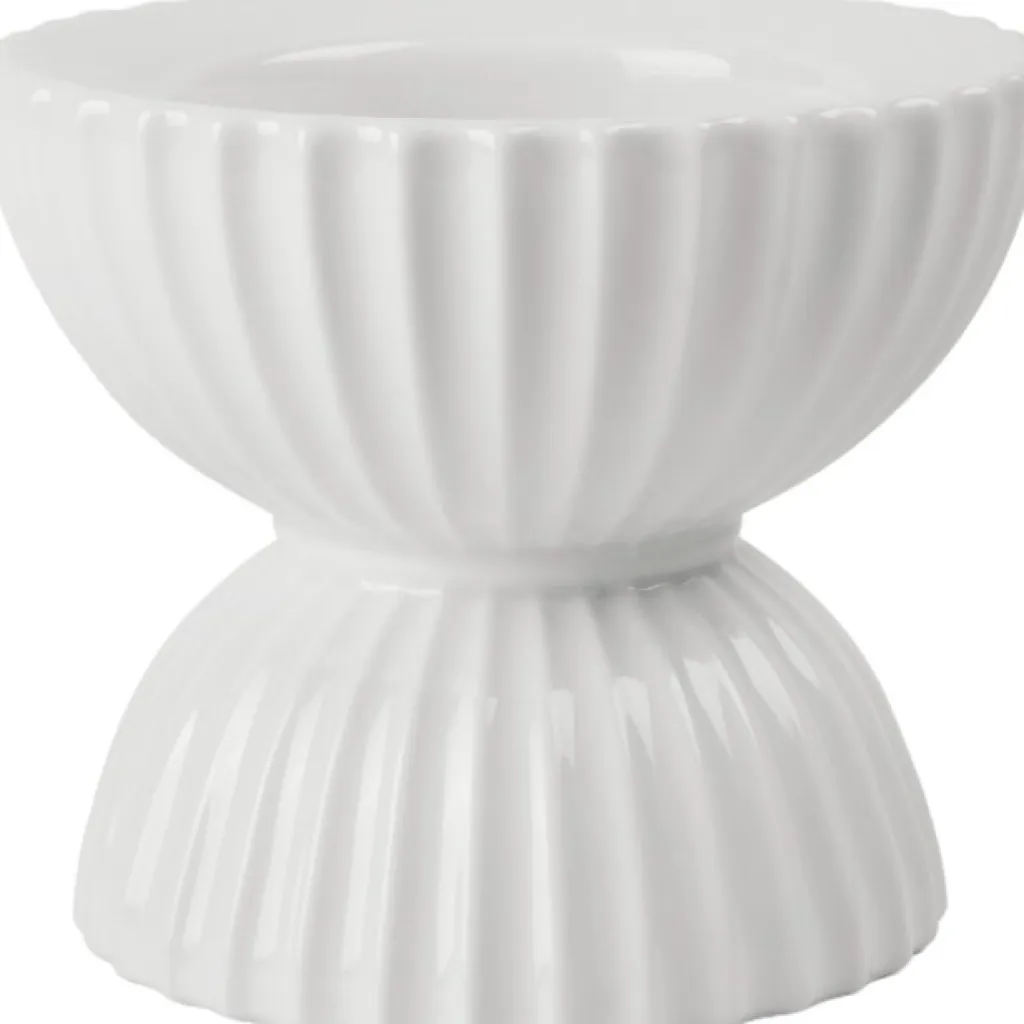 Outlet Tura Bloklysestage H10 cm, Hvid Bloklysestager