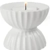 Lyngby Porcelæn Fyrfadsstager > Tura Fyrfadsstage H6,5 cm, Hvid