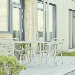 Discount Havemøbelsæt m. Terra Bord 132 cm og 4 Ivy Wire Stole, Taupe Havemøbler|Uderum