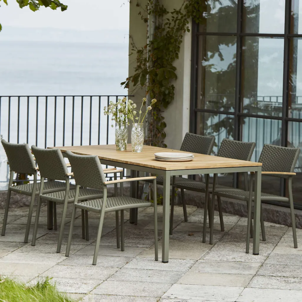 Havemøbelsæt m. Toscana Bord 197 cm og 6 Siena Stole, Havemøbler|Uderum