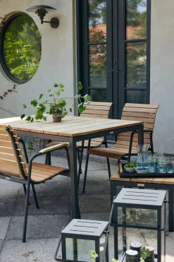 Sale Havemøbelsæt m. Toscana Bord 132 cm og 4 Bellevue Stole, Teak/Antracit Havemøbler|Uderum