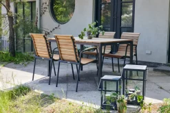 Sale Havemøbelsæt m. Toscana Bord 132 cm og 4 Bellevue Stole, Teak/Antracit Havemøbler|Uderum
