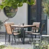 Sale Havemøbelsæt m. Toscana Bord 82 cm og 2 Bellevue Stole, Teak/Antracit Havemøbler|Uderum