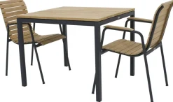 Sale Havemøbelsæt m. Toscana Bord 82 cm og 2 Bellevue Stole, Teak/Antracit Havemøbler|Uderum