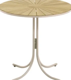 Mandalay Havemøbler|Uderum > Marguerit Cafebord ?70 cm, Teak/Taupe