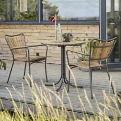 Mandalay Havemøbler|Uderum > Marguerit Cafésæt m. 2 Stole Ø70 cm,