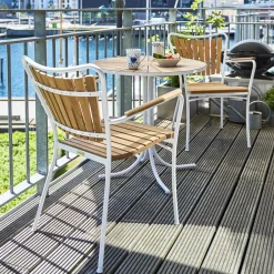 Hot Marguerit Cafésæt m. 2 Stole Ø70 cm, Havemøbler|Uderum