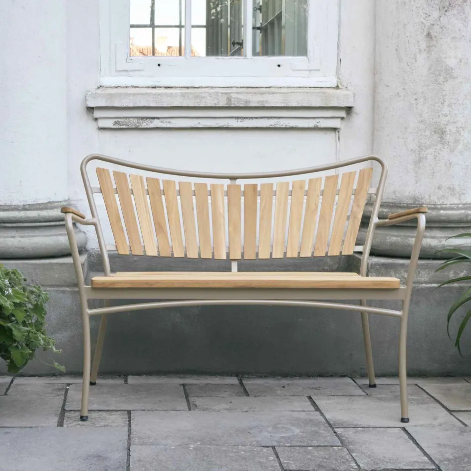New Mandalay Marguerit Havebænk 2 Pers. 112 cm, Taupe