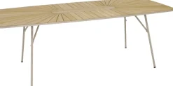 Clearance Mandalay Marguerit Havebord 200 cm, Teak/Taupe