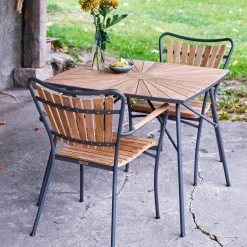 Best Mandalay Marguerit Havemøbelsæt m. 2 Stole , Teak/Antracit