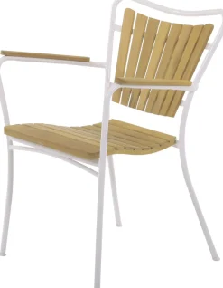Mandalay Marguerit Havestol, Teak/Hvid