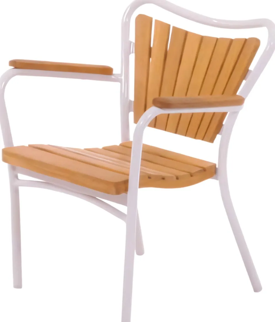 New Mandalay Marguerit Kids Stol H47 cm, Teak/Hvid