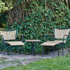 Outlet Marguerit Loungesæt m. 2 Stole og 2 Skamler Ø50 cm, Havemøbler|Uderum