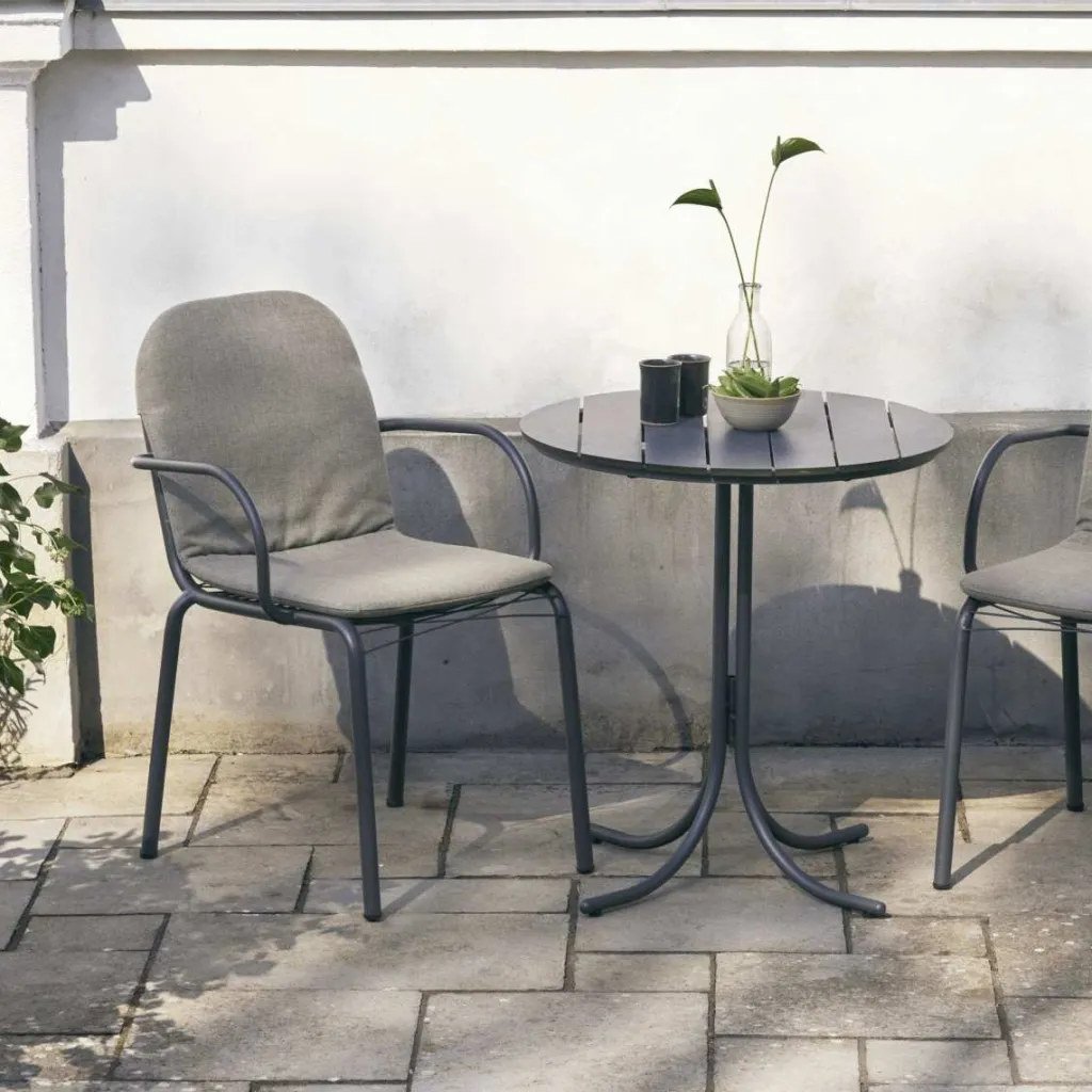 Mandalay Havemøbler|Uderum > Pure Cafesæt m. 2 Ivy Wire Stole , Antracit