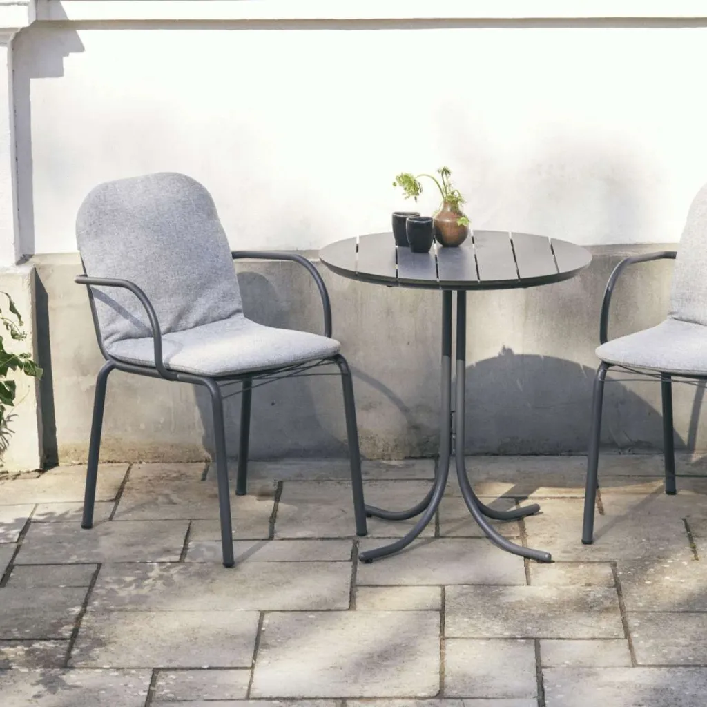 Mandalay Havemøbler|Uderum > Pure Cafesæt m. 2 Ivy Wire Stole , Antracit