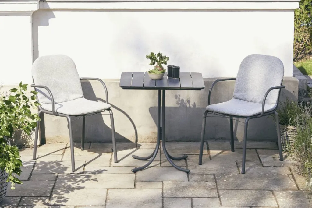 Mandalay Havemøbler|Uderum > Pure Cafesæt m. 2 Ivy Wire Stole , Antracit