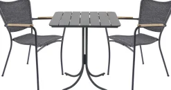 Mandalay Havemøbler|Uderum > Pure Cafesæt m. 2 Marguerit String Stole , Antracit