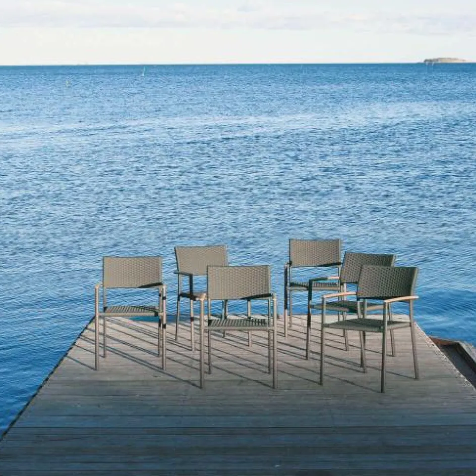 Discount Mandalay Siena Havestol m. Teak Armlæn, Antracit