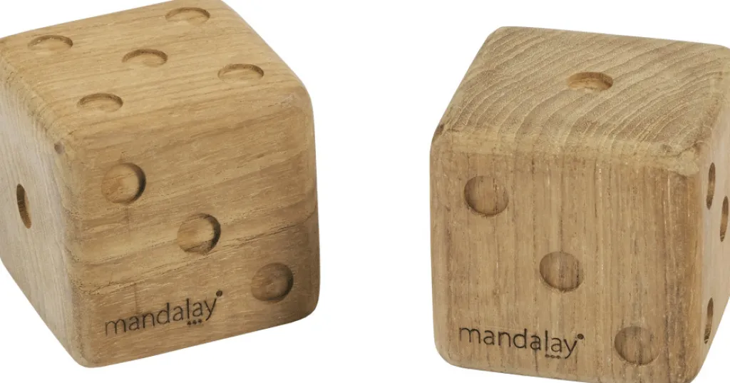 Mandalay Uderum > Sussex Terninger 2 stk. 8 cm, Teak