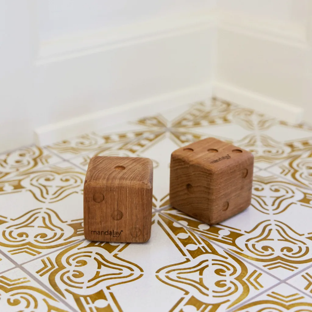 Mandalay Uderum > Sussex Terninger 2 stk. 8 cm, Teak
