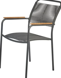 Mandalay Havemøbler|Uderum > Verona Havestol m. Teak Armlæn H86,5 cm,