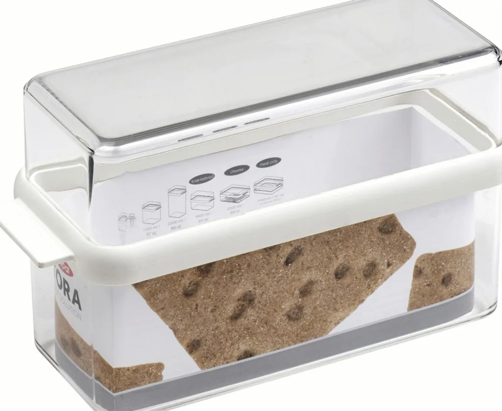Mepal Opbevaring Til Køkkenet|Madopbevaring > Stora Knækbrødsbox 18x8x12 cm, Hvid