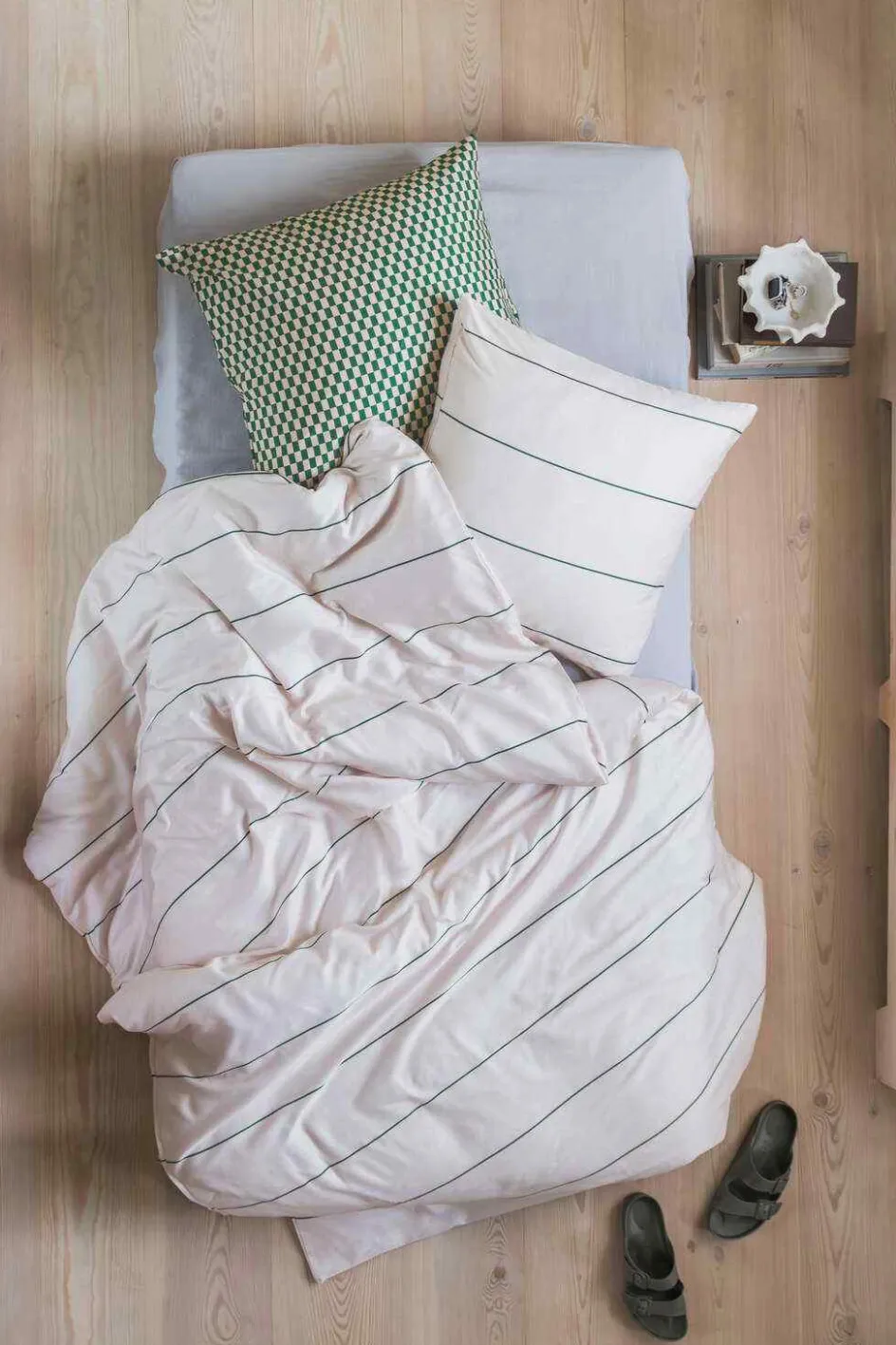 Online Mette Ditmer Align Sengetøj , Pine Green/Sand