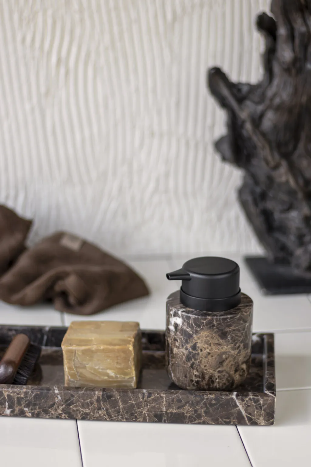 Mette Ditmer Badeværelse > Marble Sæbedispenser, Brun