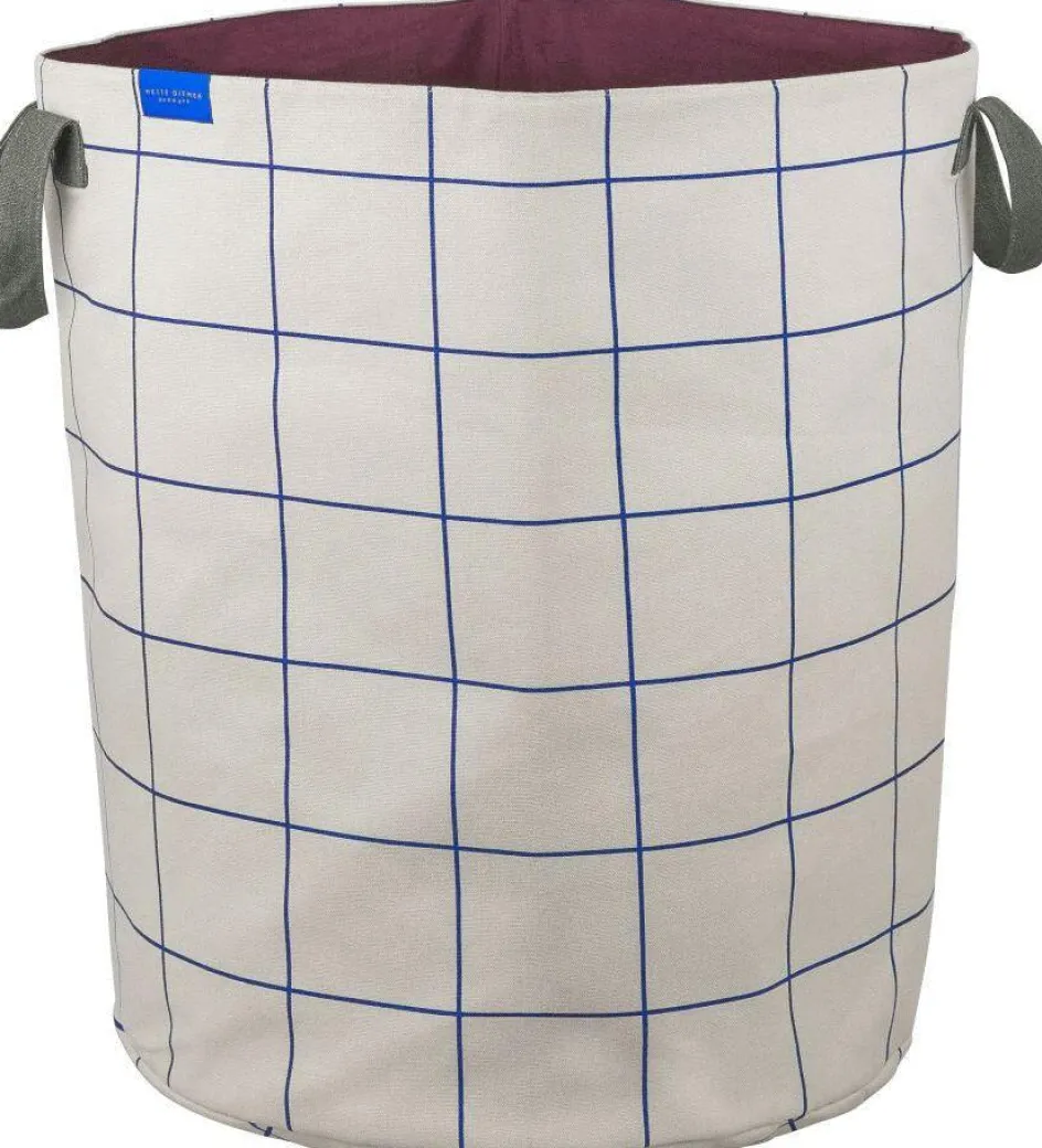 Outlet Mette Ditmer Mesh Vasketøjskurv H50 cm, Cobalt/Sand