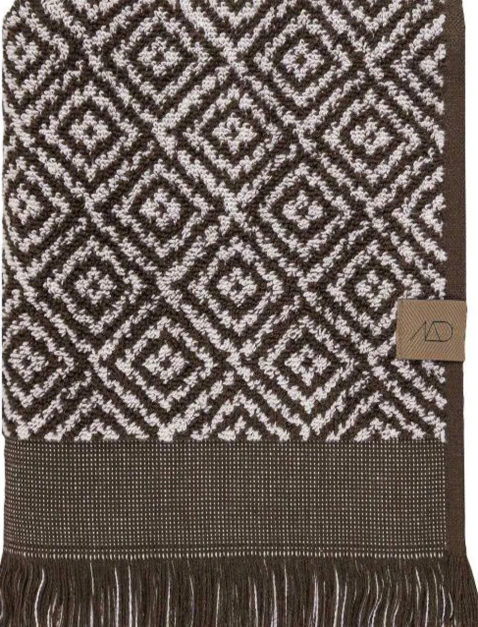 Online Mette Ditmer Morocco Håndklæde 2 stk 35x55 cm, Chokolade/Off-white