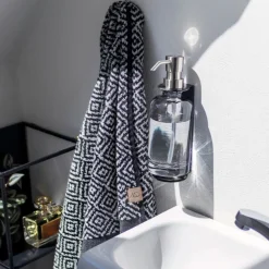 Outlet Mette Ditmer Morocco Håndklæde 2 stk. 35x60 cm, Black/White