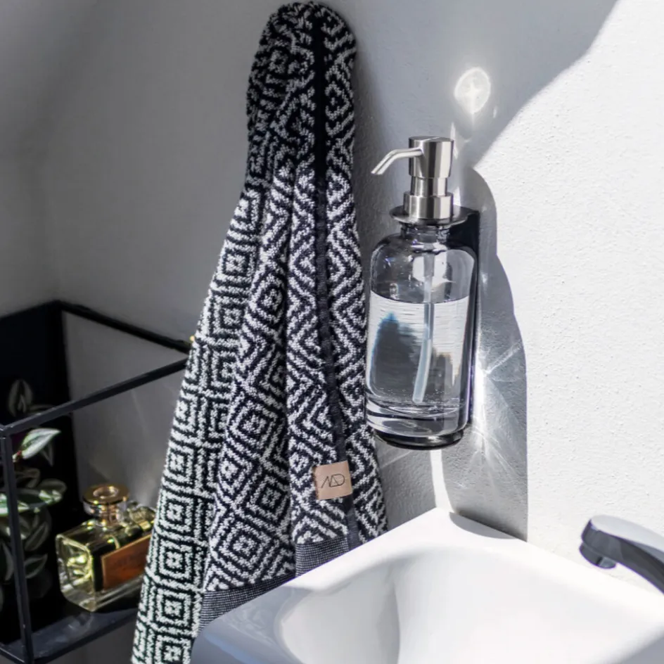 Outlet Mette Ditmer Morocco Håndklæde 2 stk. 35x60 cm, Black/White