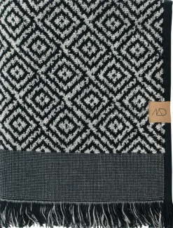 Outlet Mette Ditmer Morocco Håndklæde 2 stk. 35x60 cm, Black/White