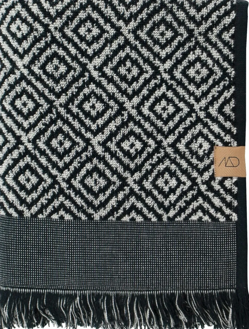 Outlet Mette Ditmer Morocco Håndklæde 2 stk. 35x60 cm, Black/White