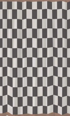 Outlet Mette Ditmer Retro Badeforhæng 150x200 cm, Mørk Grå