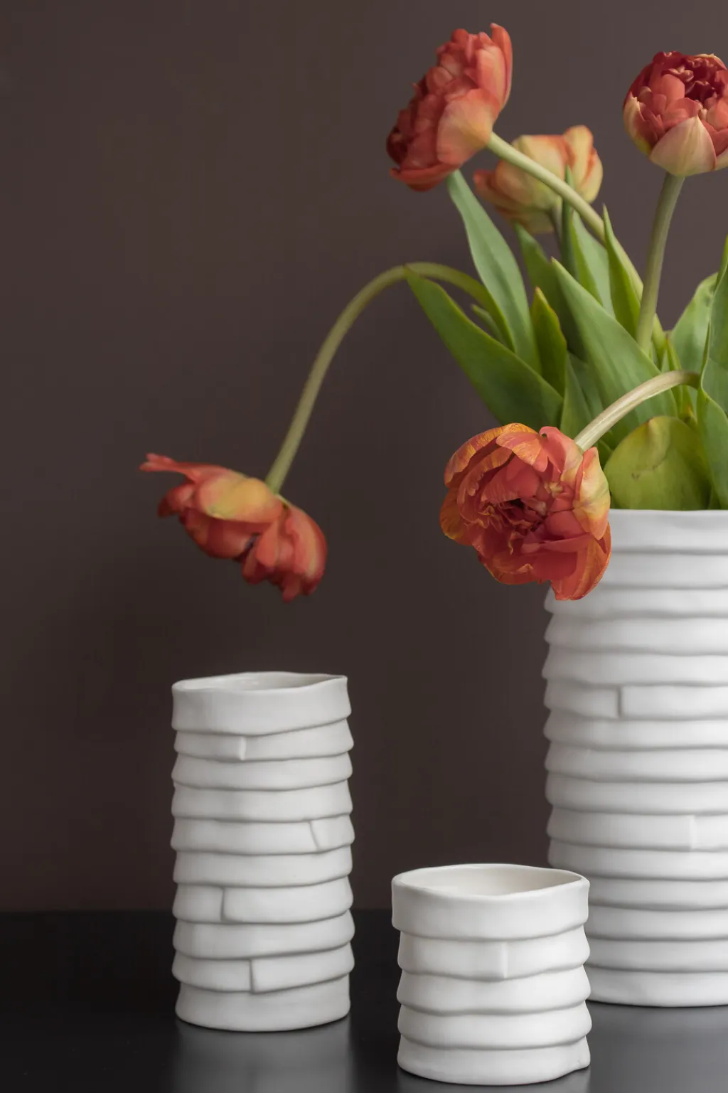 Mette Ditmer Stue|Vaser > Ribbon Vase H, Hvid