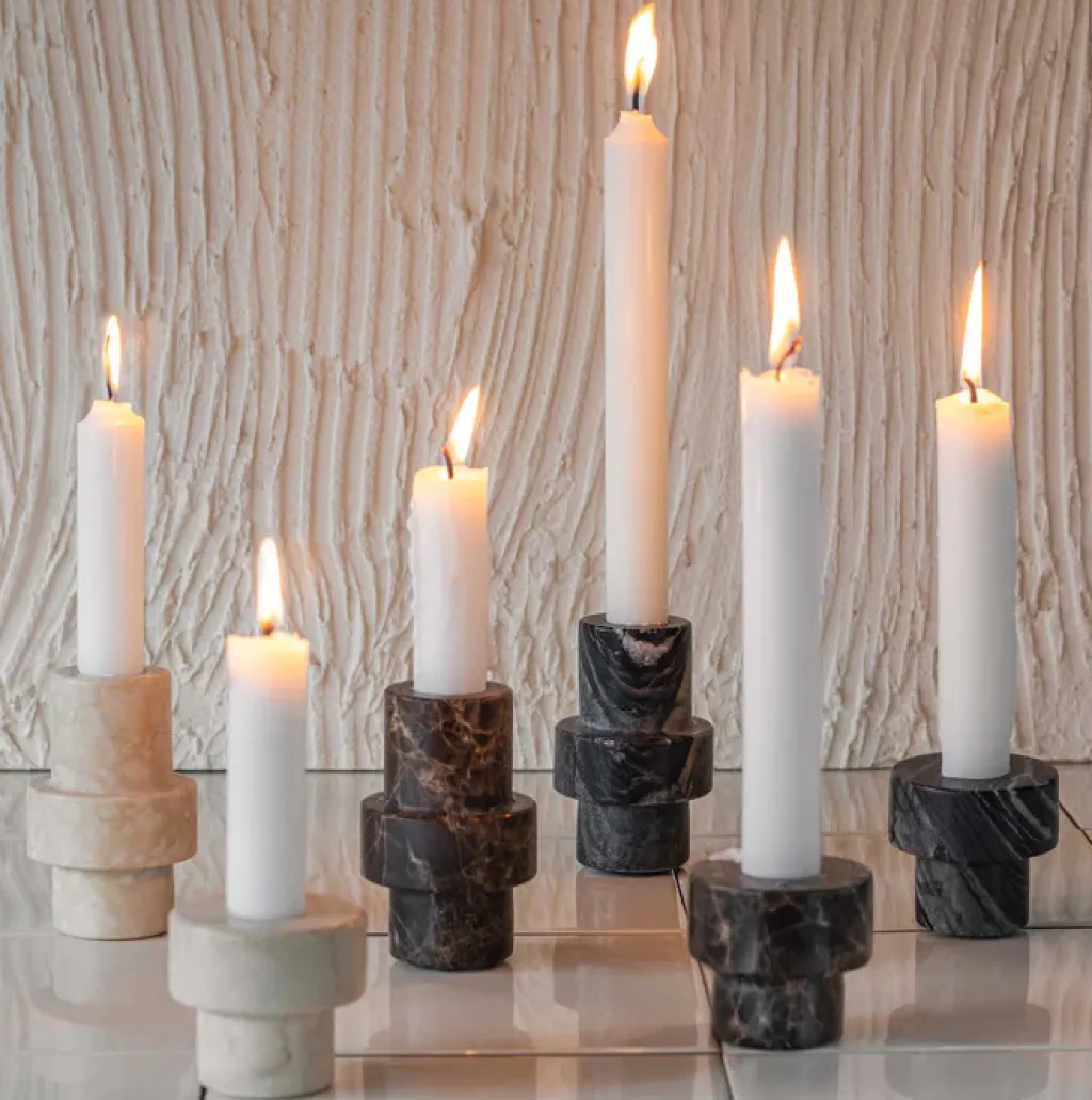 Mette Ditmer Lysestager > Marble Lysestage H, Grå