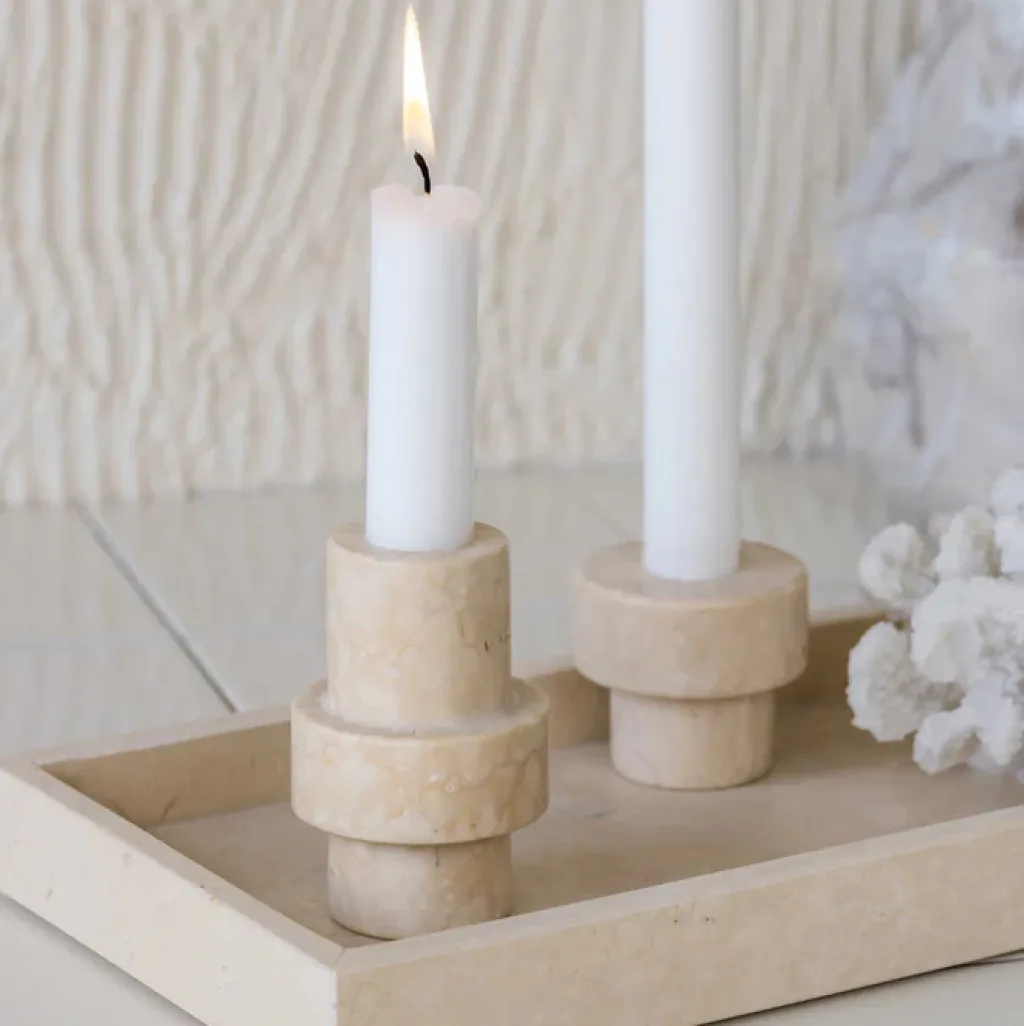 Mette Ditmer Lysestager > Marble Lysestage H5 cm,