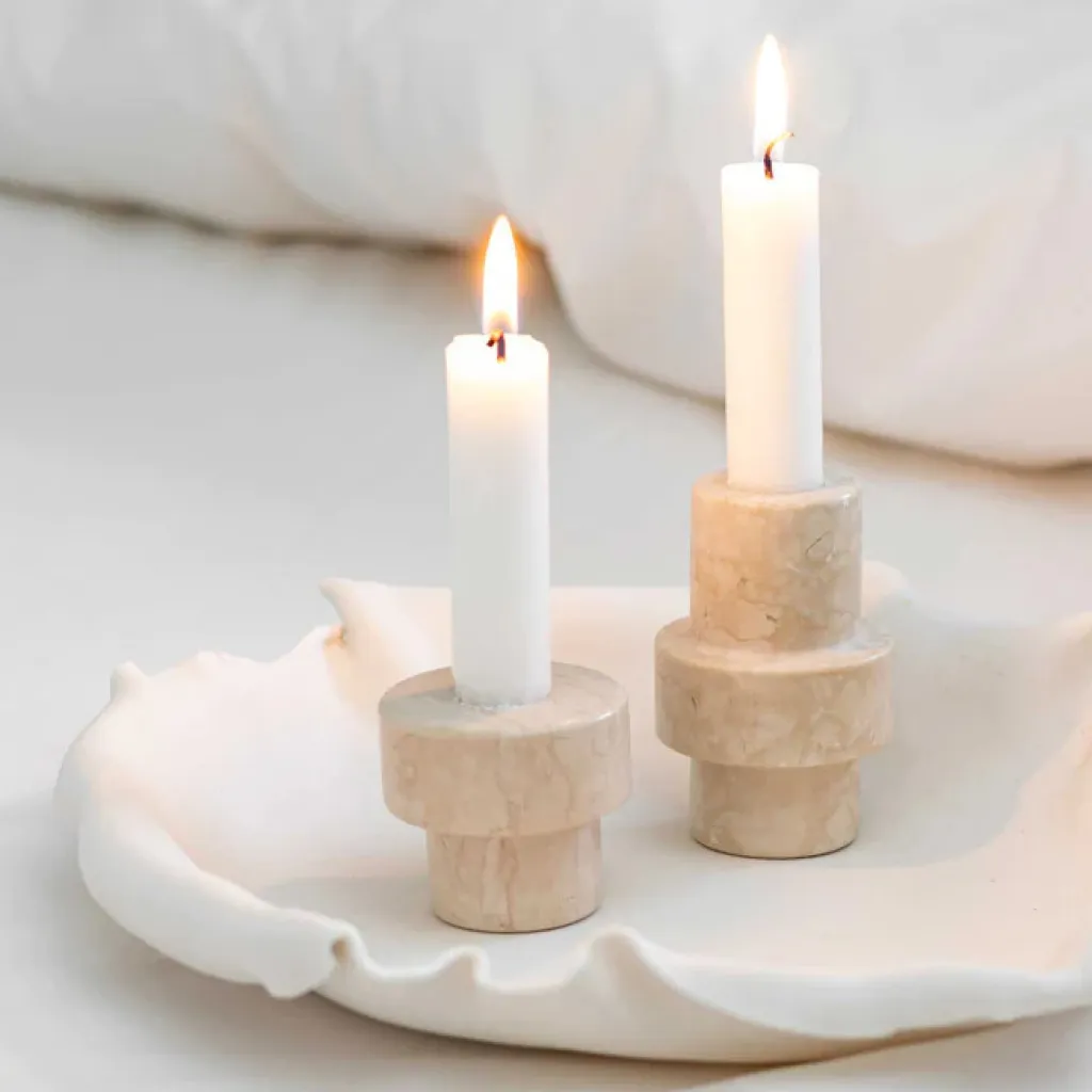 Mette Ditmer Lysestager > Marble Lysestage H5 cm,