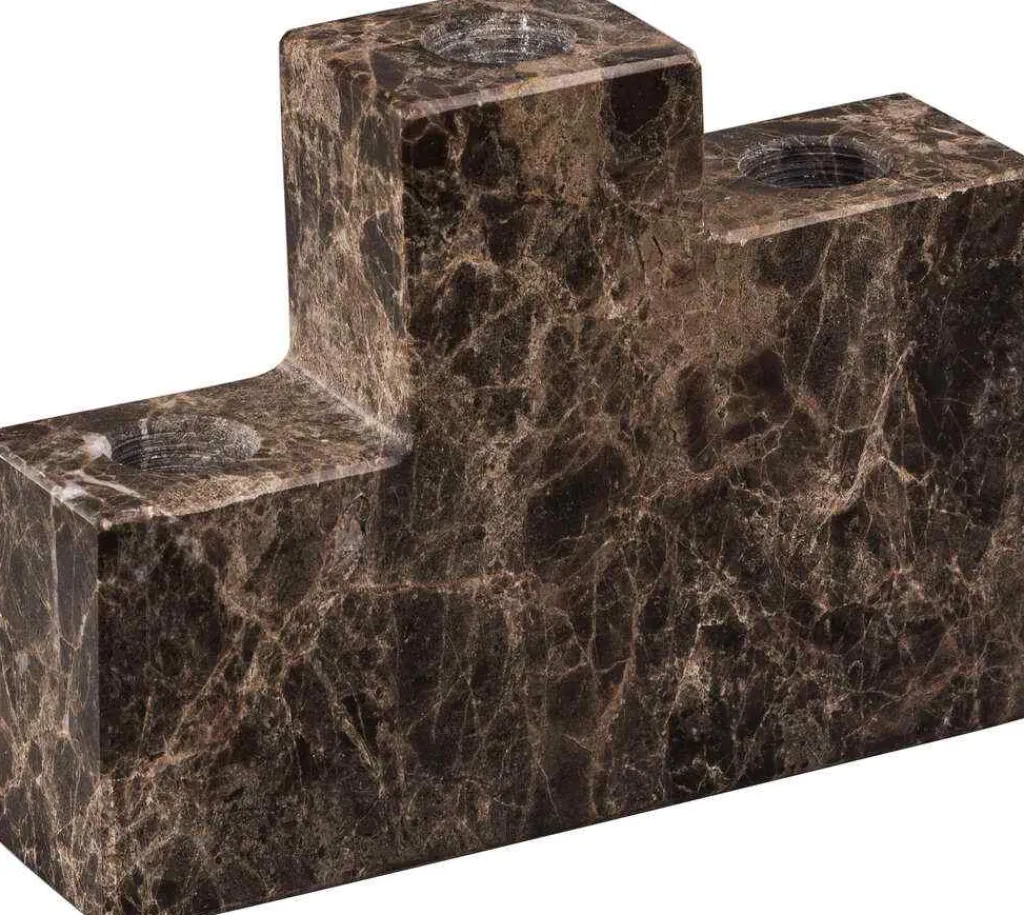 Outlet Step Lysestage H12 cm, Brun Lysestager