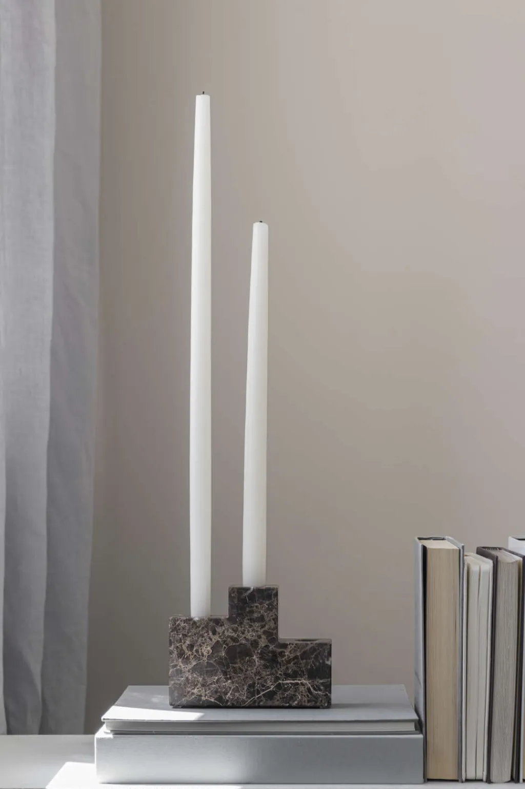 Outlet Step Lysestage H12 cm, Brun Lysestager