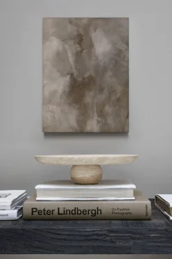 Outlet Travertine Opsats ?32 cm, Linen Pynteskåle Og Fade