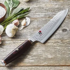 Clearance 6000 MCT Rocking Santoku Kniv 18 cm, Pakkatræ Japanske Knive