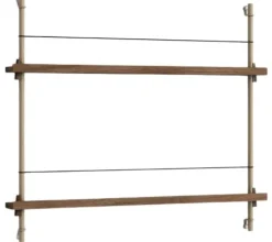 Sale MOEBE Magasinreol S/85x73 cm, Warm Grey/Røget Eg