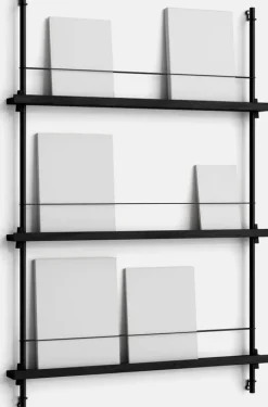 Clearance MOEBE Magasinreol 123x85 cm, Sort