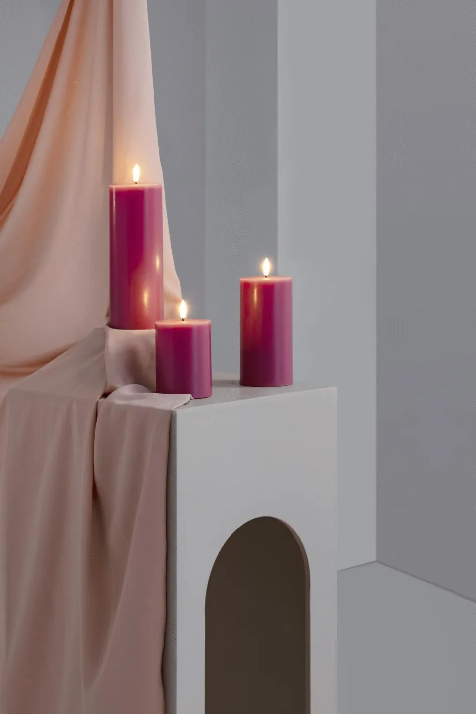 Outlet Moods & More Bloklys LED , Vintage Rose